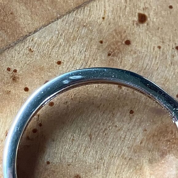 Natural Red Garnet Sterling Silver Halo Ring Discounted Size 8 - Picture 10 of 11